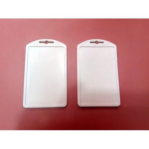 White Plastic ID Card Holder